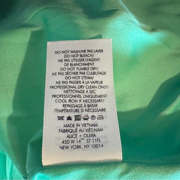 ALICE + OLIVIA Macey Pink and Green Paisley Floral Women's Blazer Size 2 - Picture 8 of 8